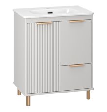 Тумба с раковиной Brevita Risacca 70 напольная, 2 дверцы, 1 ящик, crema