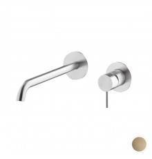 Newform X-STEEL 316 Смеситель для раковины, встраиваемый, излив: 23.9см., цвет: PVD Brushed pale gold. 69630EX.59.098