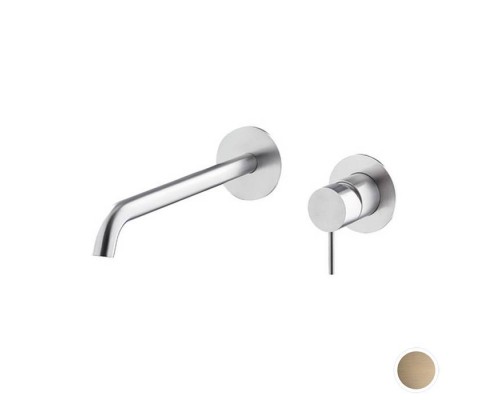Newform X-STEEL 316 Смеситель для раковины, встраиваемый, излив: 23.9см., цвет: PVD Brushed pale gold. 69630EX.59.098 Newform X-STEEL 316 Смеситель для раковины, встраиваемый, излив: 23.9см., цвет: PVD Brushed pale gold. 69630EX.59.098
