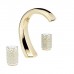 THG Nihal Porcelaine Ivoire Смеситель для раковины на 3 отверстия, с донным клапаном, цвет: Soft gold. U2N-F30-151