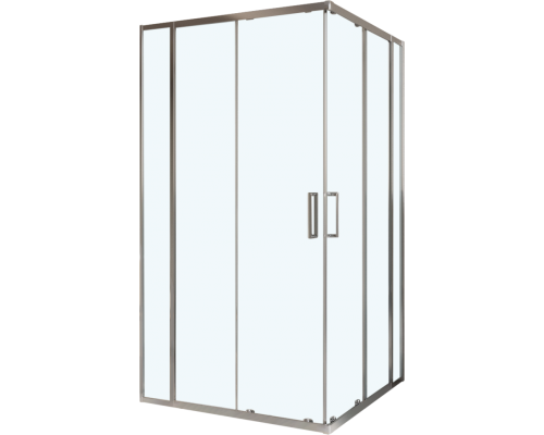 Душевой уголок BelBagno Luce A-22-100+25-C-Cr, профиль хром, стекло прозрачное