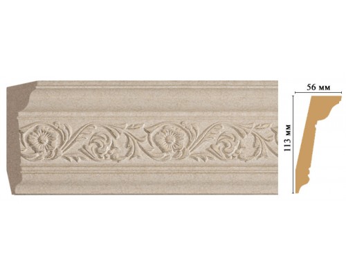 Плинтус потолочный DECOMASTER 129D-18D (113*56*2400мм)