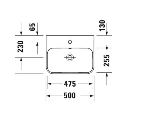 Duravit Happy D.2 Plus Раковина накладная, 50х40см., с 1 отв., выпуск с керамической крышкой, WonderGliss, цвет: Anthracite matt. 23605013601