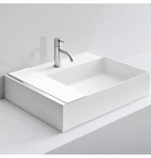 NOORTH milldue edition Раковина 63.4х47.2х12 см, 1 отв., накладная, цвет: белый. 2462*1 Bianco Opaco