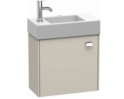 Duravit  Brioso Тумба подвесная 48.4х23.9х44.2см, с раковиной, с 1 дверкой петли слева L, цвет: серо-коричневый матовый. BR4051L1091,  0724500009