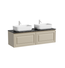 Тумба с раковиной Sancos Very 160, beige soft, столешница черный мрамор TT160A1X, раковина CN5043