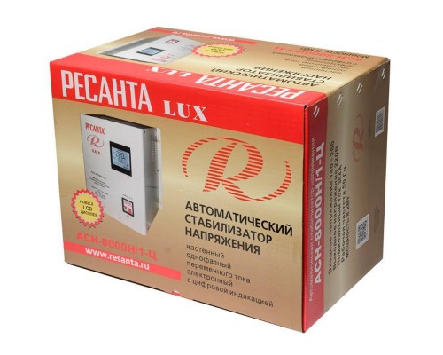 Стабилизатор напряжения Ресанта Lux АСН- 8000 Н/1-Ц Стабилизатор напряжения Ресанта Lux АСН- 8000 Н/1-Ц
