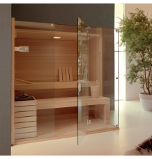 Effegibi Sky Corner 45 Сауна 170x130x201см, угловая DX, цвет: канадский хемлок. SA 55 40 0022