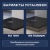Поддон для душа квадратный керамический RGW CR B Черный 900x900