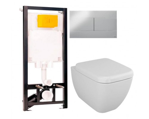 Комплект Унитаз подвесной VitrA Shift 7742B003-0075 белый глянцевый + Крышка 91-003-009 с микролифтом, петли хром + Инсталляция OLI 80 ECO Sanitarblock mechanic 3 в 1 с кнопкой смыва Комплект Унитаз подвесной VitrA Shift 7742B003-0075 белый глянцевый + Крышка 91-003-009 с микролифтом, петли хром + Инсталляция OLI 80 ECO Sanitarblock mechanic 3 в 1 с кнопкой смыва