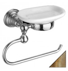 CA 238.92 OLD BRASS Кольцо для полотенца + мыльница керамическая CA23892