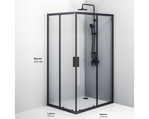 W93G-404-120290-BT Душевое ограждение 120x90, без поддона