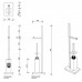 Decor Walther Corner DW 671 Напольная стойка 72см., с ершиком и бумагодержателем, цвет: черный матовый. 0801960
