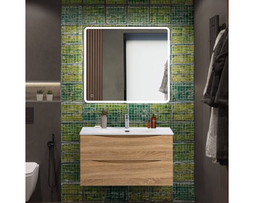 Мебель для ванной комнаты BelBagno Marino-cer-n 90 подвесная, rovere bianco