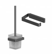 Набор Держатель WHITECROSS Cubo CU2460GM оружейная сталь + Ершик CU2470GM оружейная сталь
