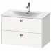 Duravit Brioso База подвесная 82x47.9x55.5см с раковиной, 2 ящика, цвет: глянцевый белый. BR431202222,  2344830000