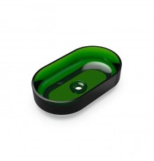 Knief Ellipse Shape Раковина накладная 55x32x14см, без отв, из полимерного материала, цвет: Malachit # 090. 70203090