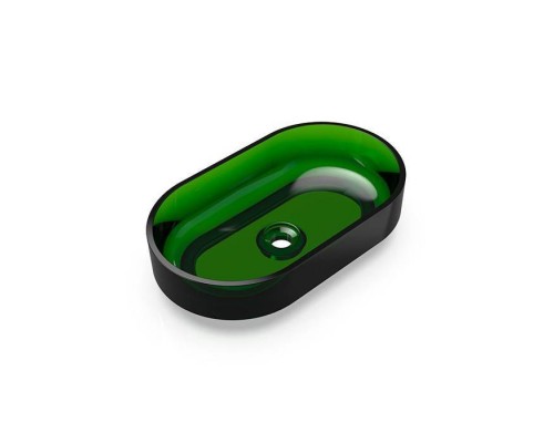 Knief Ellipse Shape Раковина накладная 55x32x14см, без отв, из полимерного материала, цвет: Malachit # 090. 70203090