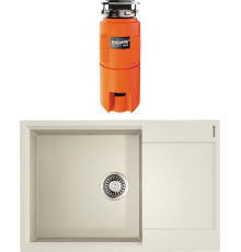 Комплект Мойка Omoikiri Daisen 78-LB пастила + Измельчитель Nagare slim 900