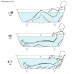 Salini Orlanda Axis Встраиваемая ванна на ножках 180х80х60cм., UpDown, сифон, интегрированный слив-перелив, материал: S-Stone, цвет: белый матовый. 103322M
