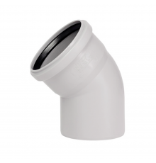Отвод Ostendorf ПП НТВ 32х45°, для внутренней канализации, цвет белый, Ger 559320