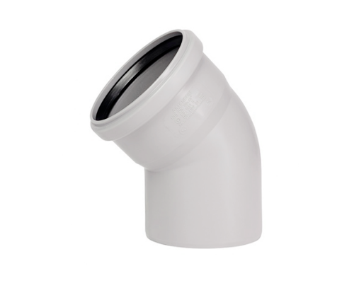Отвод Ostendorf ПП НТВ 32х45°, для внутренней канализации, цвет белый, Ger 559320