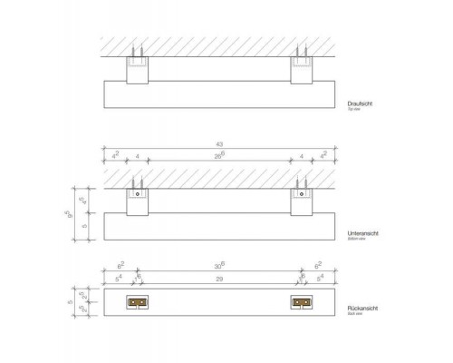 Decor Walther Tube HTE543 Полотенцедержатель 43см, подвесной, цвет: хром. 0540800