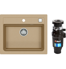 Комплект Мойка кухонная Alveus Atrox Granital 30 beige + Измельчитель Bort Master Eco 91275752