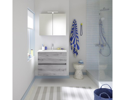 Burgbad Rocio Зеркальный шкаф 80х64см., подвесной, цвет: серый. SPUL080