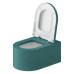 Duravit Millio Унитаз подвесной, 37х57см.,  декор Pattern, крепление в компл., цвет: аквамарин матовый. 250609FA