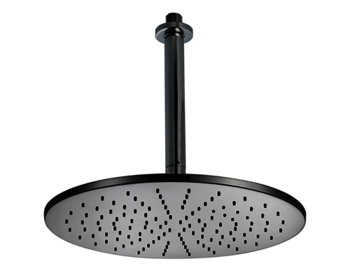 CISAL Shower Верхний душ D300 мм с потолочным держателем L180 мм, цвет: черный. DS01370040 CISAL Shower Верхний душ D300 мм с потолочным держателем L180 мм, цвет: черный. DS01370040