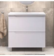 Тумба с раковиной Vigo Urban 80, напольная, белая, раковина Velvex 9696 80
