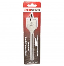 Сверло по дереву REDVERG перовое HCS 30 мм(600311)