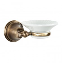 TW Harmony 106, подвесная мыльница, керамическая белая, цвет: бронза. TWHA106br