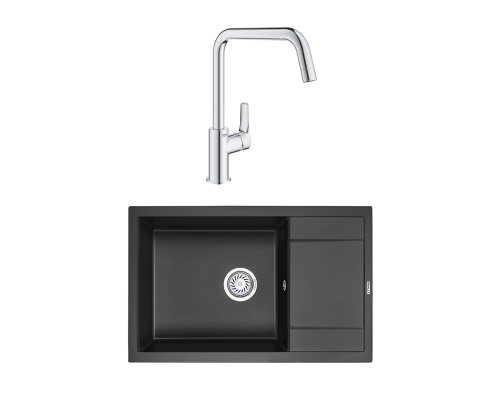Комплект Мойка Granula 7805, турмалин + Смеситель Grohe Eurosmart