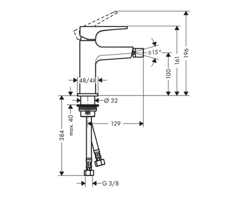 Hansgrohe Metropol смеситель для биде, цвет: хром. 32520000