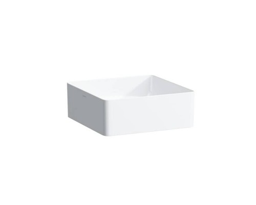 Laufen Living Square Раковина накладная 36x36x13см., без отв., без перелива, цвет: белый. 8.1143.3.000.112.1