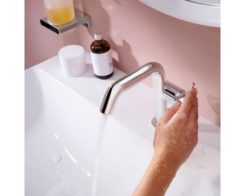 Hansgrohe Tecturis S Смеситель для раковины, 1 отв., с донным клапаном, цвет: хром. 73320000 Hansgrohe Tecturis S Смеситель для раковины, 1 отв., с донным клапаном, цвет: хром. 73320000