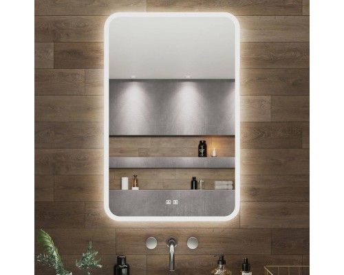 Зеркало Aqua de Marco Amazon 60х80 см, с LED-подсветкой и антизапотевателем