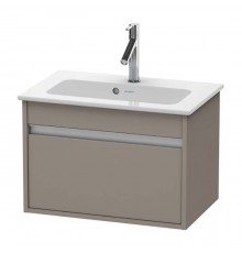 Duravit Ketho Тумба подвесная, 60x38.5х41см., с раковиной, 1 выдв. ящик, цвет: базальт матовый. KT642204343,  2342630000