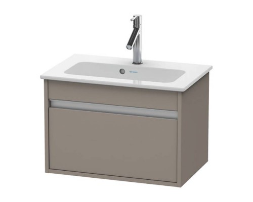 Duravit Ketho Тумба подвесная, 60x38.5х41см., с раковиной, 1 выдв. ящик, цвет: базальт матовый. KT642204343,  2342630000