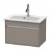 Duravit Ketho Тумба подвесная, 60x38.5х41см., с раковиной, 1 выдв. ящик, цвет: базальт матовый. KT642204343,  2342630000