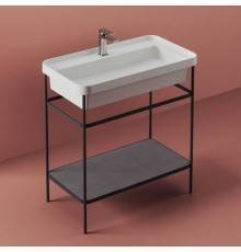 Artceram FUORI SCALA Металическая структура 40x57хh83см с раковиной на 1 отв. напольная, цвет белый, структура цвет: черный матовый. ACA056 17,  TFL034 01 00