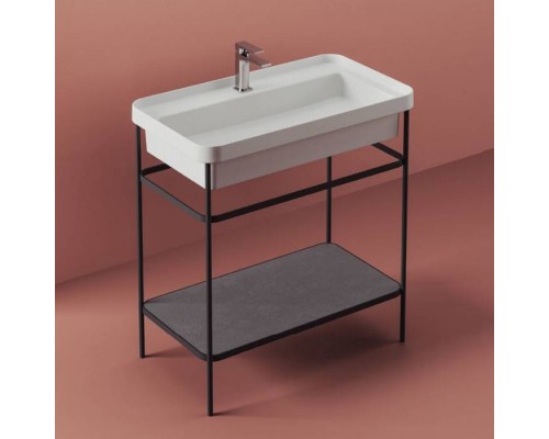Artceram FUORI SCALA Металическая структура 40x57хh83см с раковиной на 1 отв. напольная, цвет белый, структура цвет: черный матовый. ACA056 17, TFL034 01 00 Artceram FUORI SCALA Металическая структура 40x57хh83см с раковиной на 1 отв. напольная, цвет белый, структура цвет: черный матовый. ACA056 17, TFL034 01 00