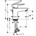 Hansgrohe Talis E, Смеситель для раковины, С донным клапаном, Цвет: хром. 71700000