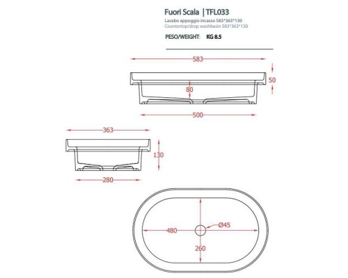 Artceram Fuori Scala Раковина 58х36 см, без отв., без перелива, цвет: blu denim. TFL033 37 00 Artceram Fuori Scala Раковина 58х36 см, без отв., без перелива, цвет: blu denim. TFL033 37 00