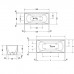 Duravit Vitrium Ванна отдельностоящая 160x75см, с ножками, с2 наклонами для спины, прямоугольная, цвет: матовая корица. 700460HC