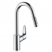 Hansgrohe Focus, Смеситель для кухни, с выдвижным душем, Цвет: сталь. 31815800