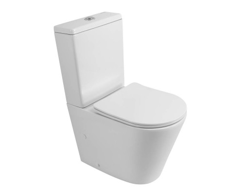 Унитаз-компакт напольный BelBagno Flay-r BB2149CPR/SC безободковый, крышка с микролифтом, бачок BB2149T