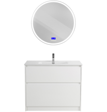 Мебель для ванной комнаты BelBagno Kraft 100 напольная, bianco opaco, раковина BB1000ETL